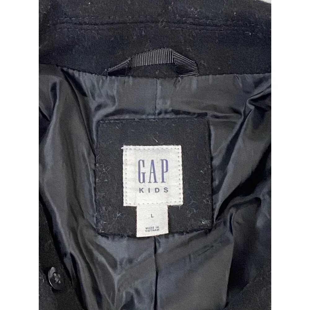 Gap Kids Size L (10-11) Black Girl’s Pea Coat - Picture 10 of 12
